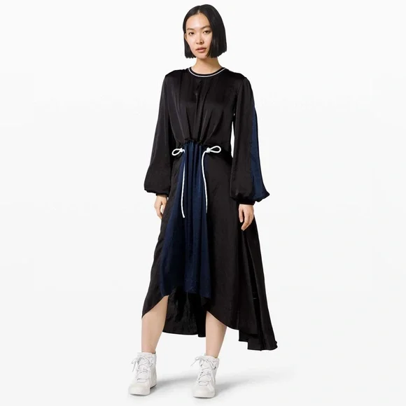 Lululemon•RARE Face Forward Dress *lululemon x Roksanda•Black True Navy•BNWT• 4 - Picture 1 of 16